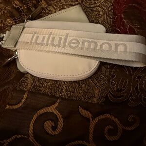 Lululemon Wristlet Keychain with Logo Strap - Light Beige